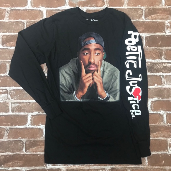New 2 Pac Black Long Sleeve Tee 